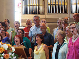 Abschiedsgottesdienst von Pfarrer Anselm Burr vom 5. Juli 2014 in der reformierten Kirche Kilchberg, Foto 1